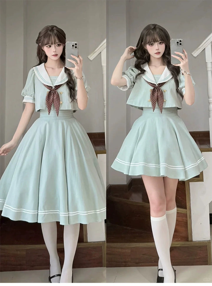 Beleganty - Sea and Wind Separate SP3.0 - Sailor Lolita Puffy Sleeve Blouse