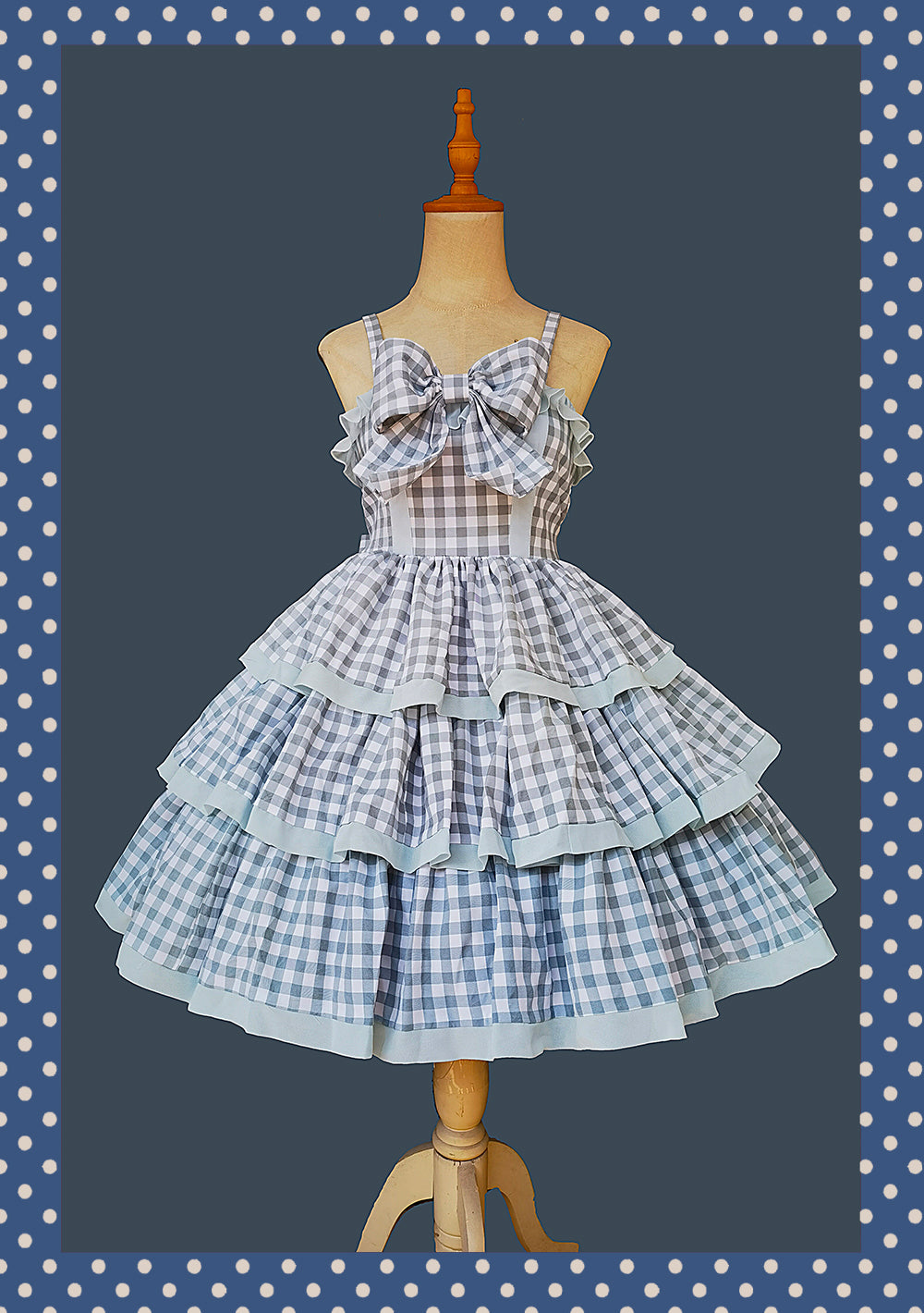Infanta~Cloth Cat~Kawaii Lolita JSK Multi-Color Tiered Ruffles Dress 42774:753074