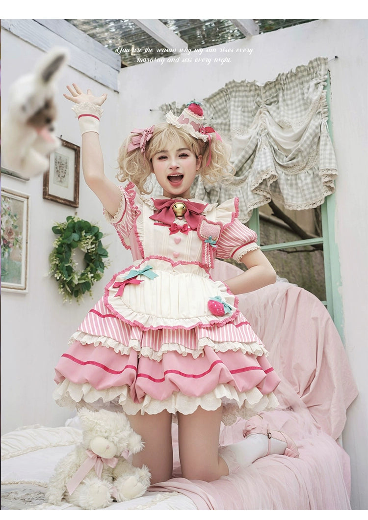 Sakurahime~Berry Bubble~Cute Lolita OP Dress Two Kawaii Styles   