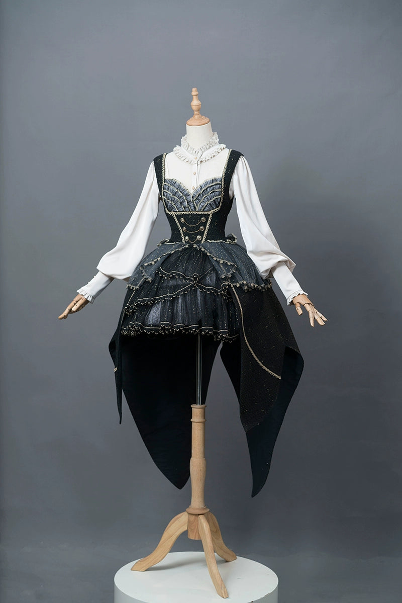 Fantasy Wind~Thorn Rose~Embroidered Nun Lolita Lantern JSK Dress S JSK dress 