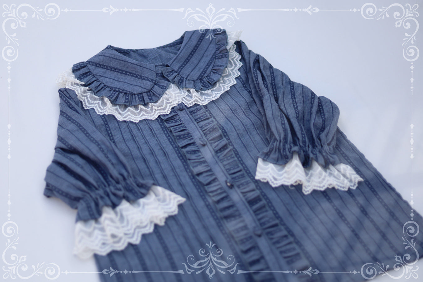 MIST~Sweet Lolita Golilla Short Sleeve Shirt 9912:184444