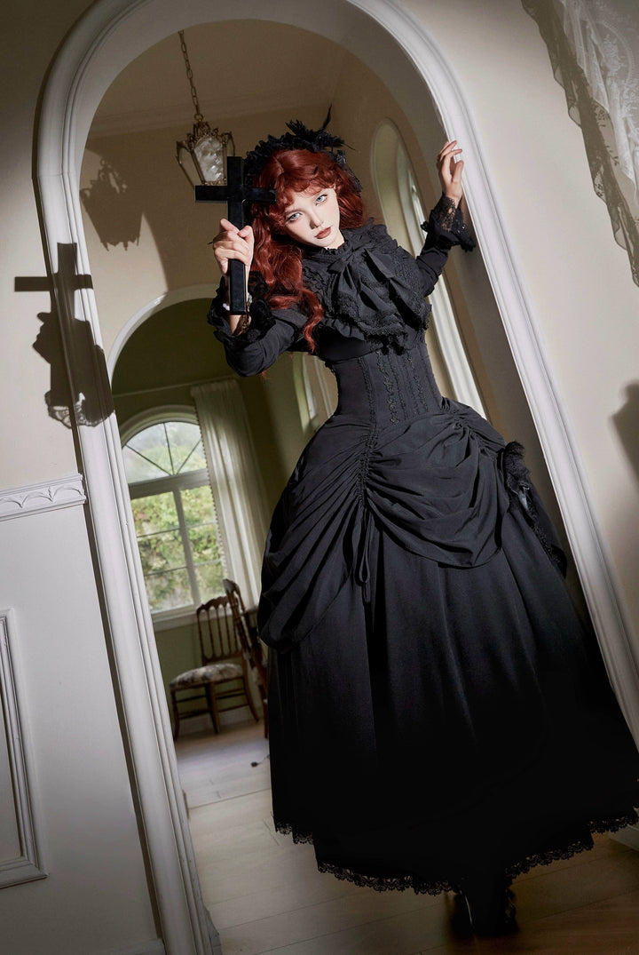 The Original Witch~Gothic Lolita Dress Fishbone Lifting Corset SK Shirt 40736:680222