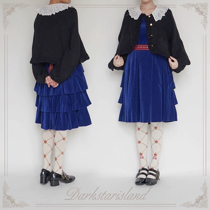 (BFM)Dark Star Island~Sugar Frost~Sweet Lolita Cardigan Knit Embroidered Sweater   