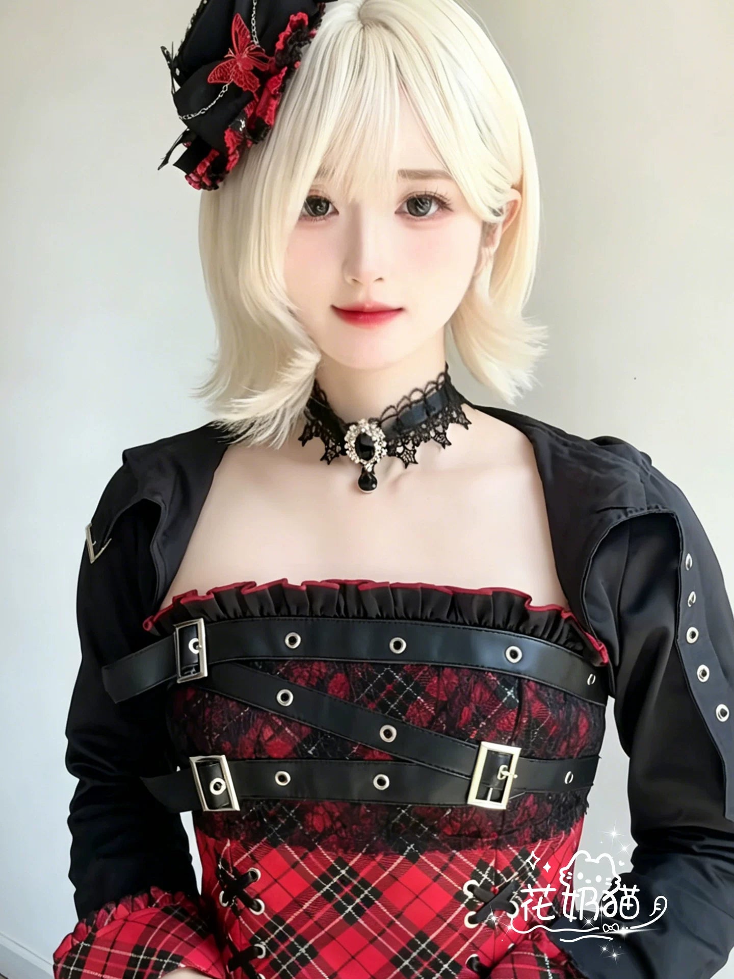 Classic Lolita Rhinestone Pendant Choker, Adjustable Chain 45496:850483