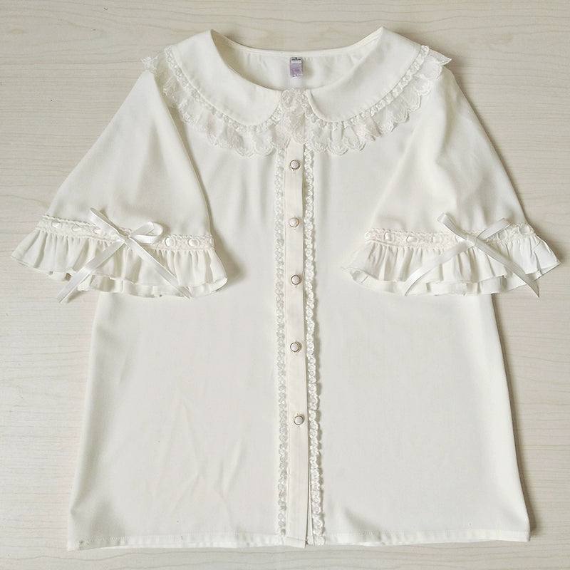 Youlan Lane - Chiffon Peter Pan Collar Kawaii Lolita Blouse