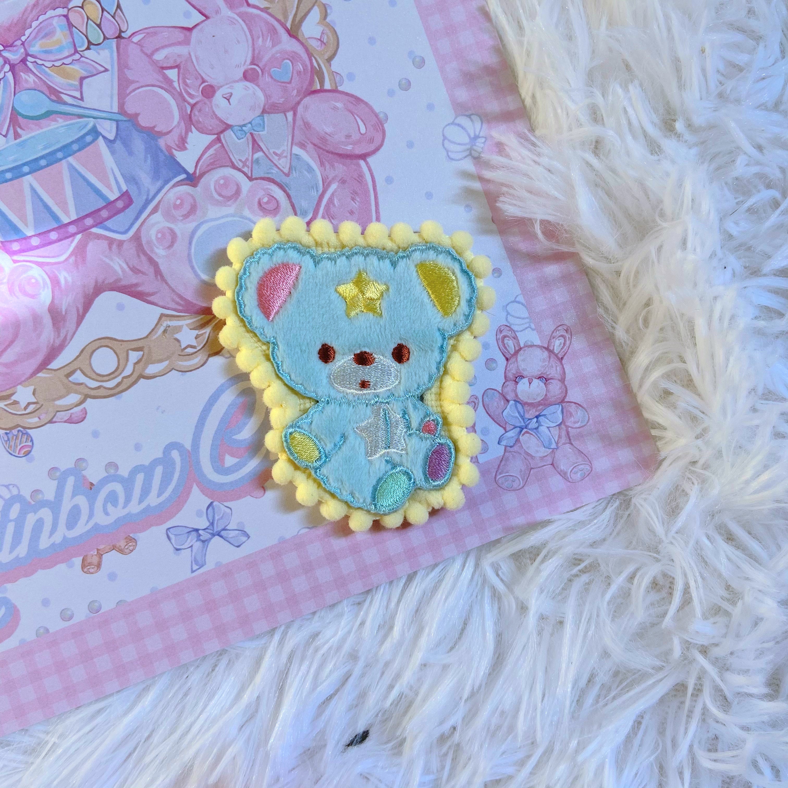 Bear Doll - D&I&T - Cute Lolita Badge and Hair Clip Accessory blue