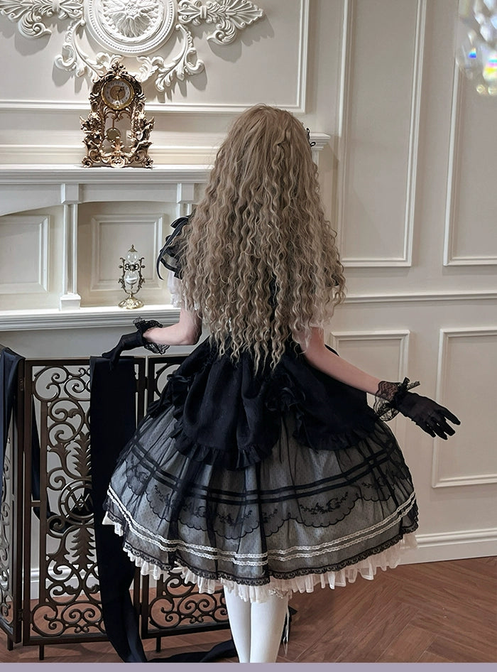 Alice girl~Yesterday Morning Mist~Classic Lolita JSK Elegant Low-cut Lolita Dress