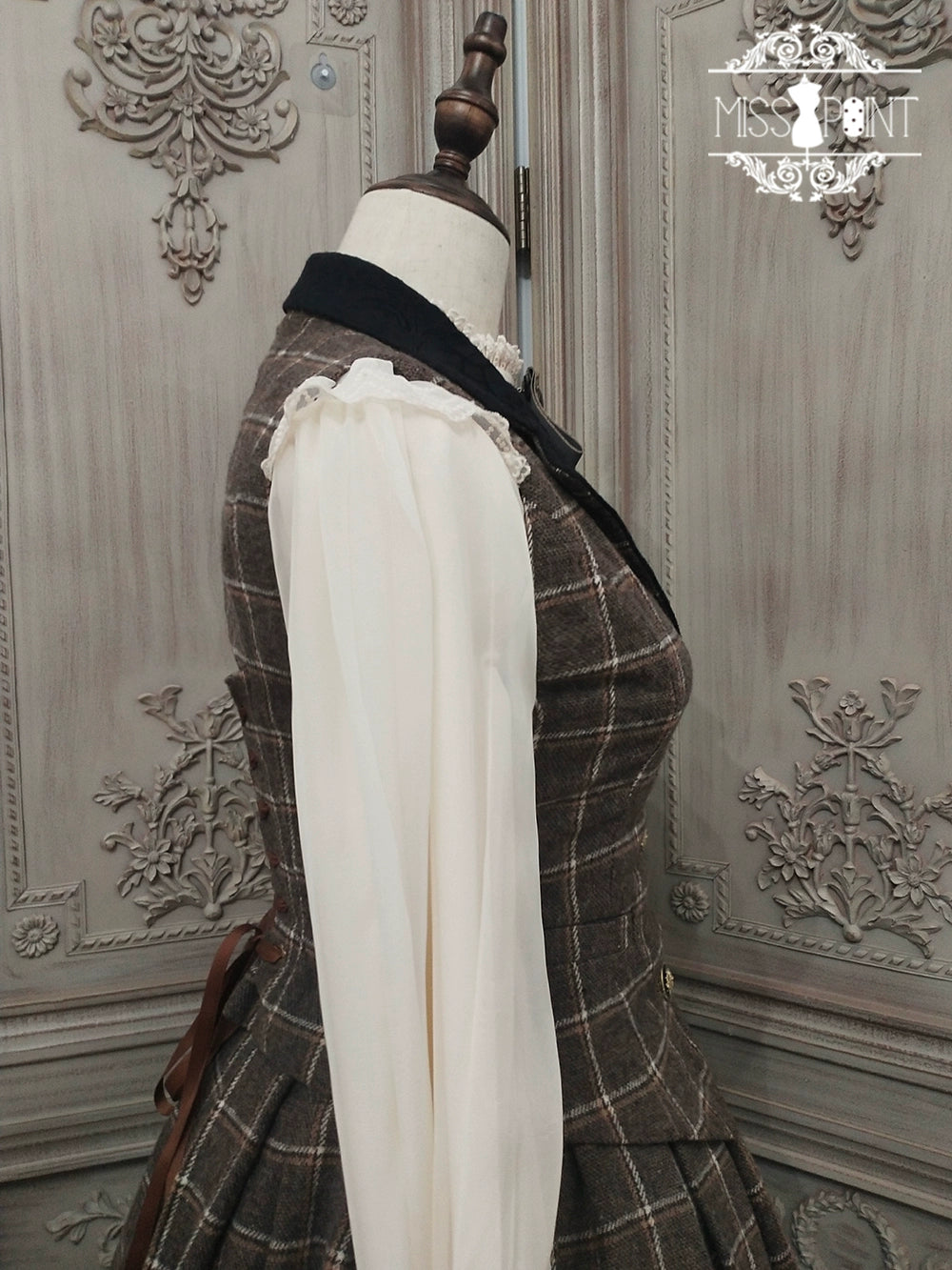 (BFM)Miss Point~Rose~Elegant Lolita Pliad Print Vest Customized 32510:385366