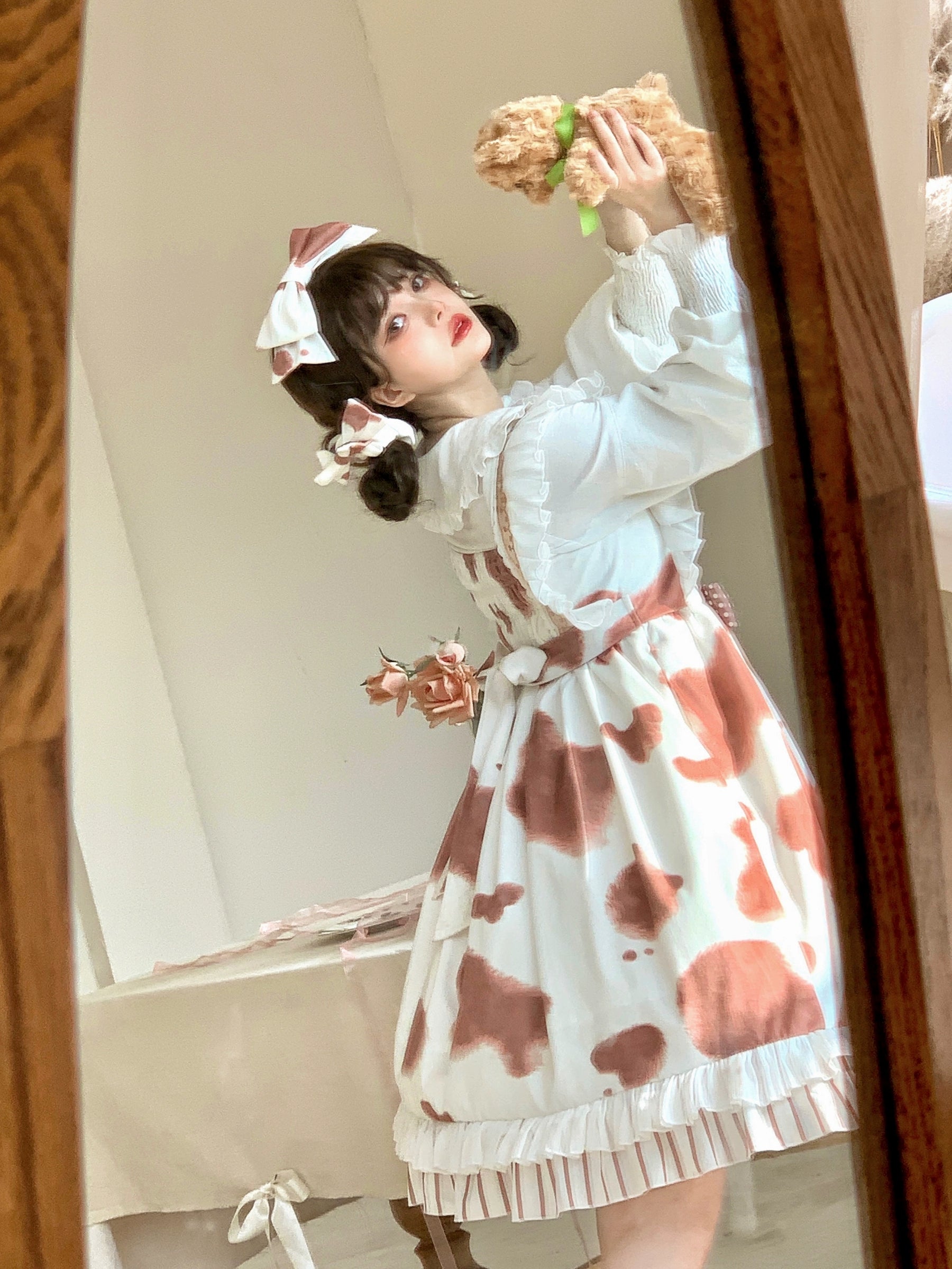 Polaris Lolita - Milky Dango - Cow Spot Kawaii Lolita JSK, Side Pockets 44304:803746