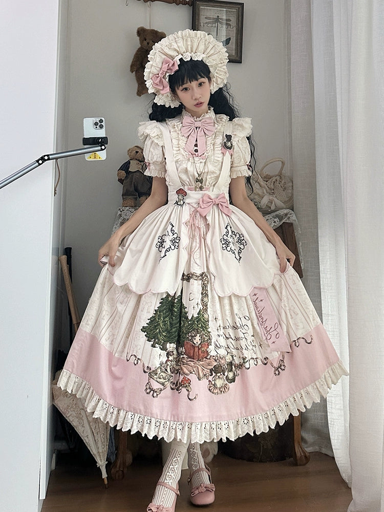 NanShengGe~Girl's Story Book~Plus Size Sweet Lolita OP Dress Two-piece Dress Suit 40704:673338