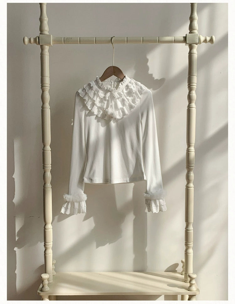 With PUJI - Frostfall - Winter Sweet Lolita Inner Wear, Layered Lace 44284:802076