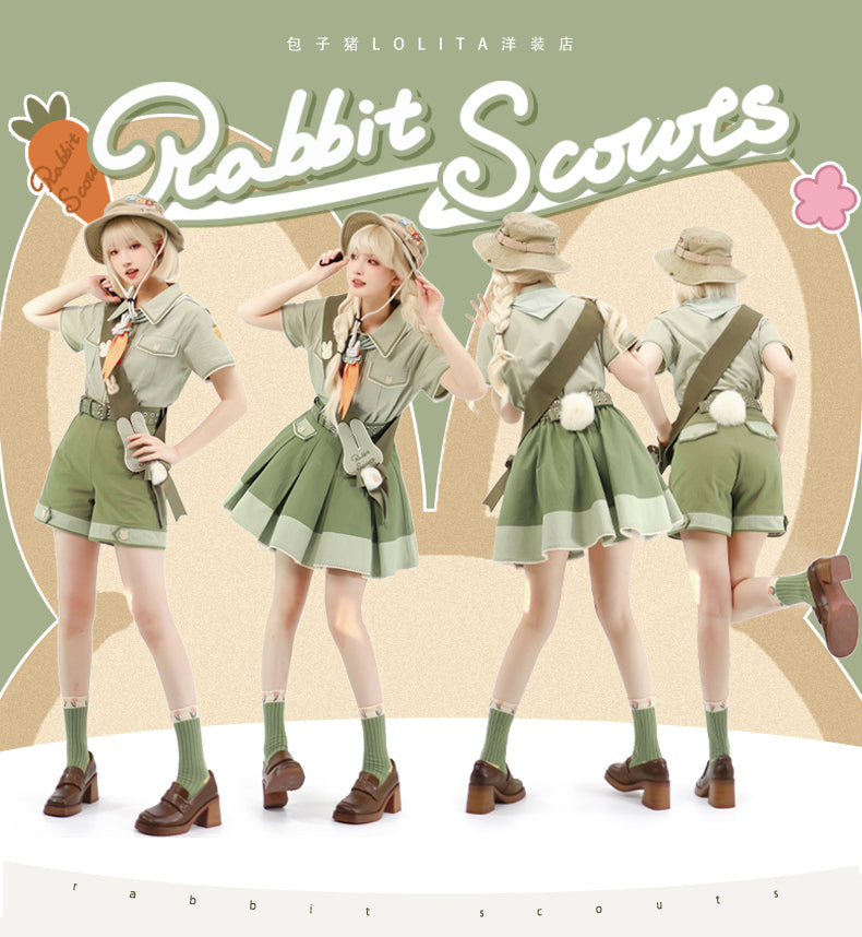 Piggy Bun - Bunny Trip - Ouji Lolita Cute Green Accessories