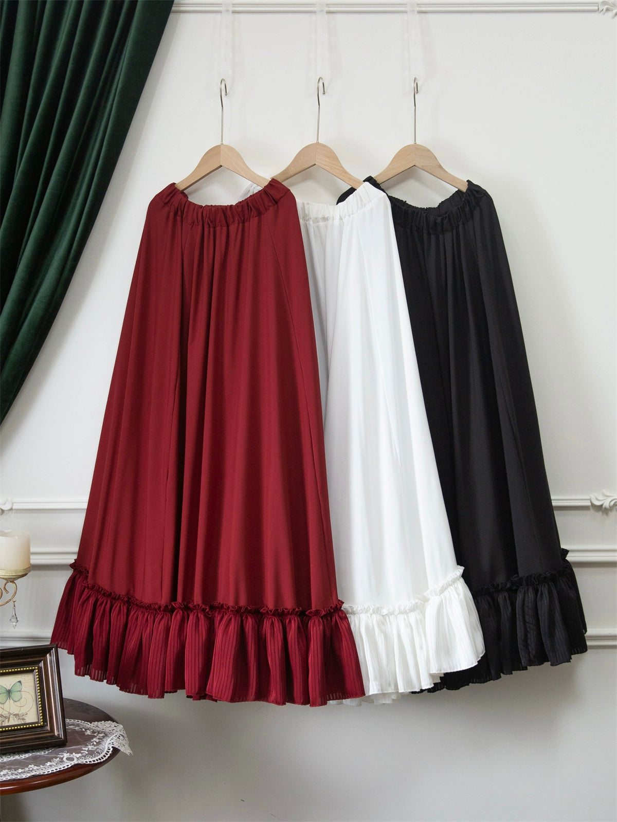Muppet Mind Ben - Daily Lolita Extended Underskirt Black White and Red Lolita Skirt