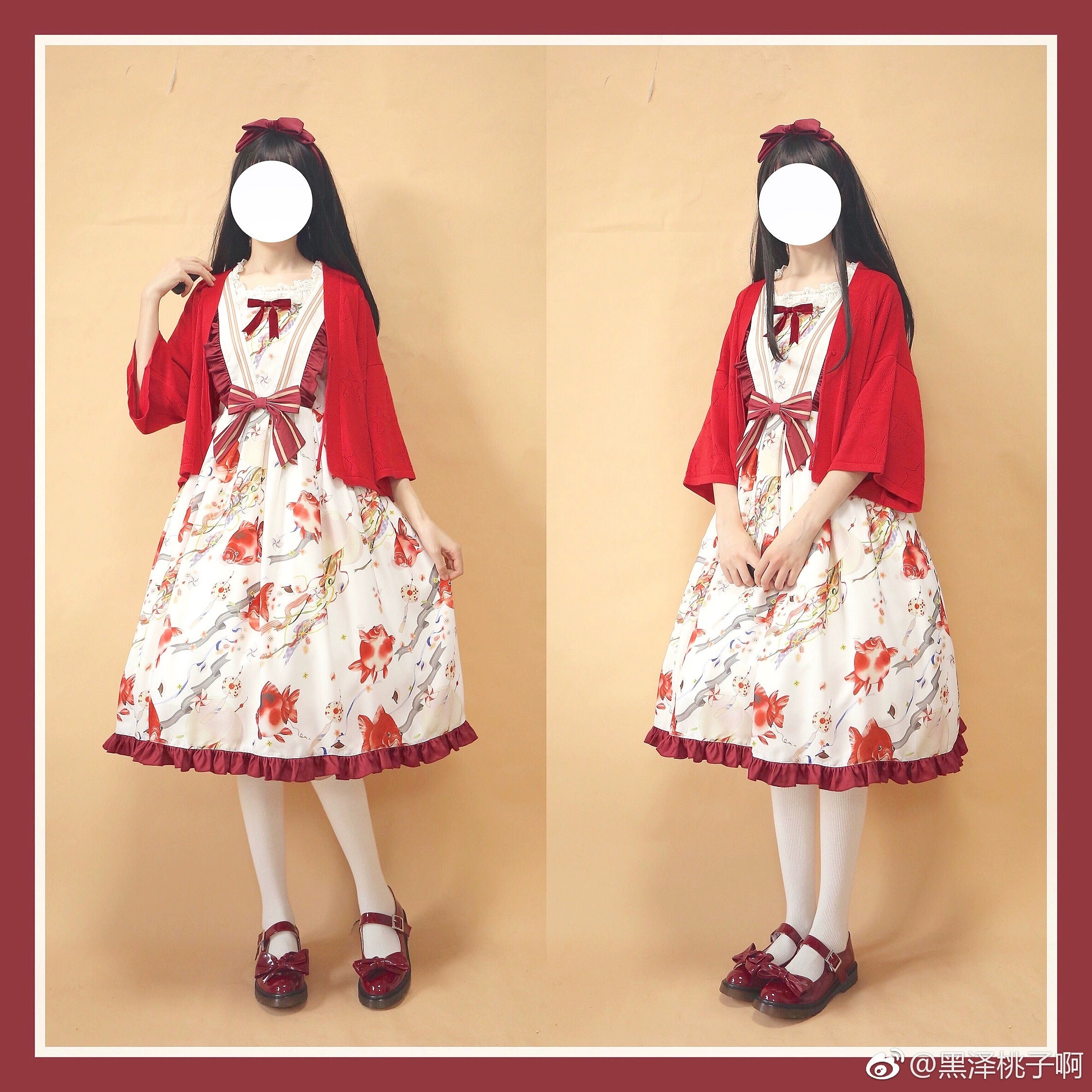Southern Cross~Fishball Type 2 Fly Sleeve JSK Print Lolita Dress – 42Lolita