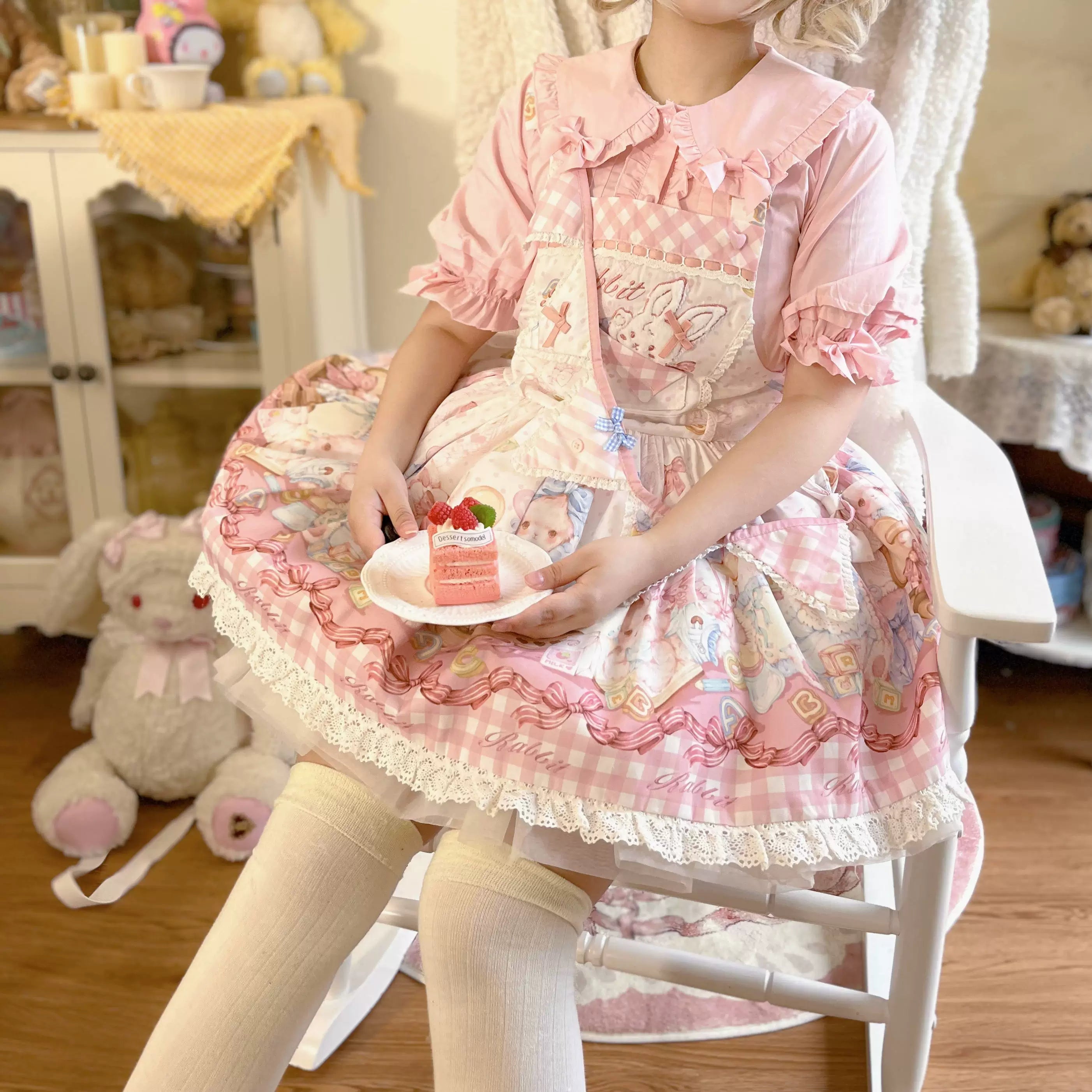 Cute Rabbit - Sweet Lolita Short Sleeve Shirt, Bunny Ears