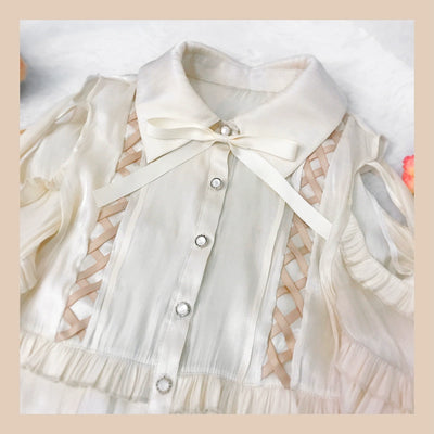 (BFM)OCELOT~Lolita Blouse Yuelong Poem Long Sleeve Inner Shirt   