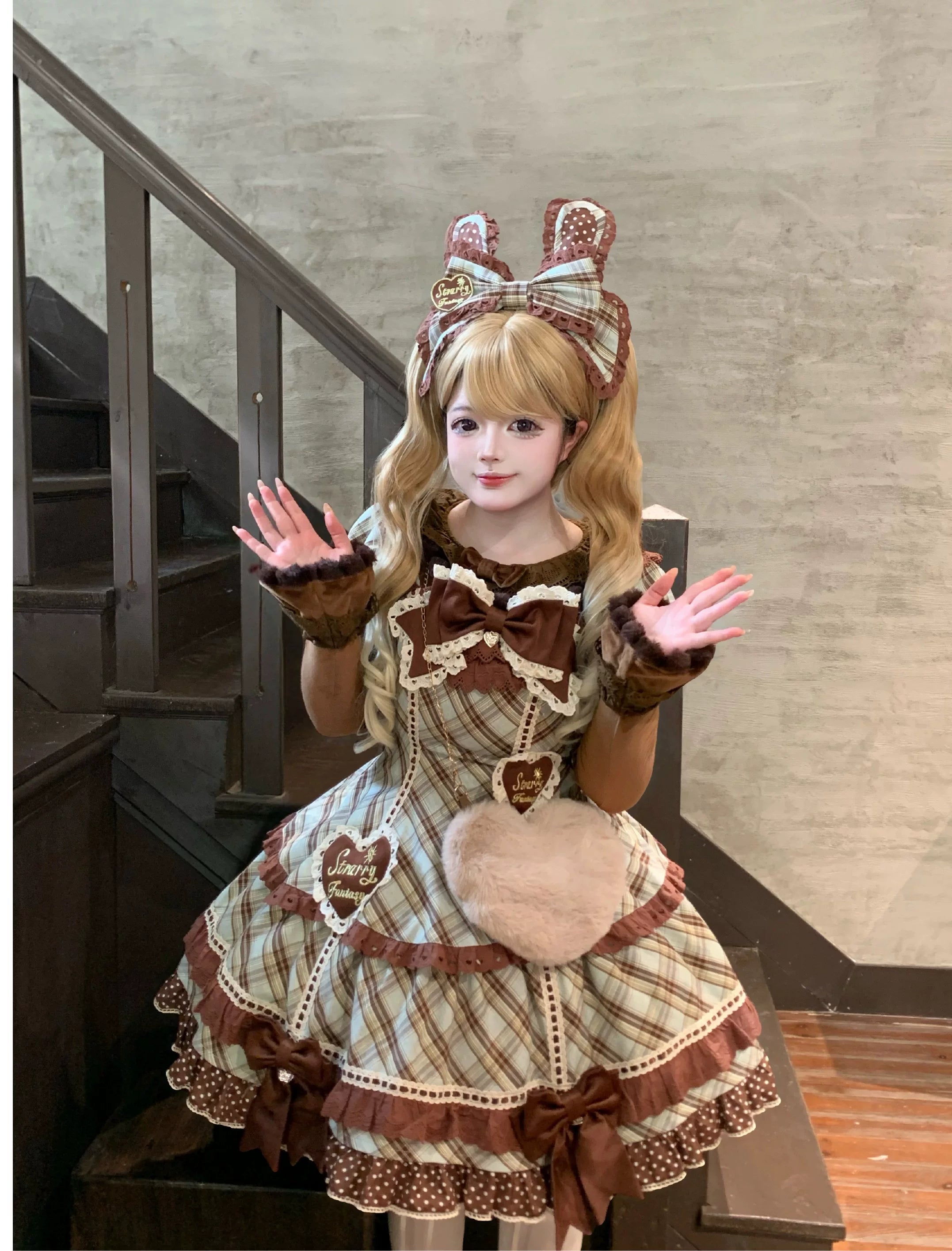 Shibuya Sweetheart - Plus Size Old School Lolita Plaid JSK & OP Dress S JSK Only Pre-order