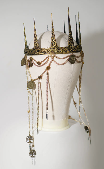 (BFM)FunCcino~Ragnarok~Nordic Lolita Accessories Crown Necklace Belt Chest Chain   
