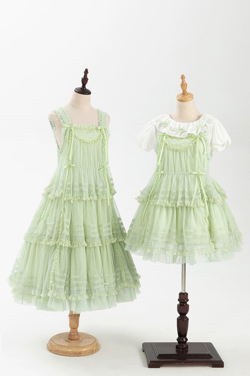 (BFM)Polyhymnia~Secret Forest~Classic Lolita JSK Dress Multi-layered Dress Summer Gauze Dress