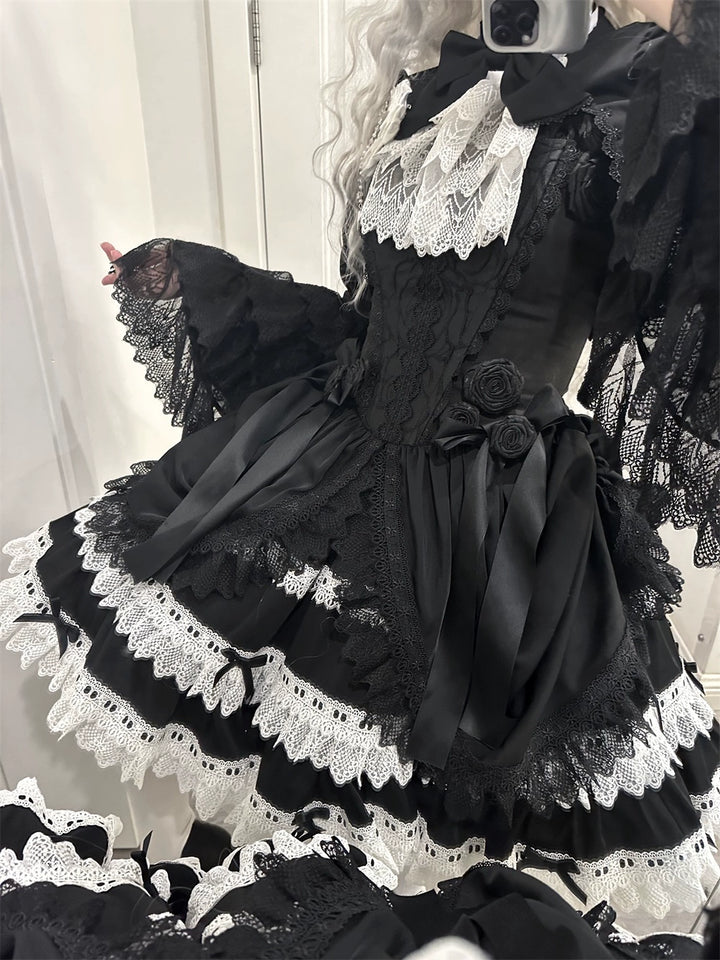 LeMiroir~Saint~Gothic Lolita Bolero Skirt Mermaid Dress Corset