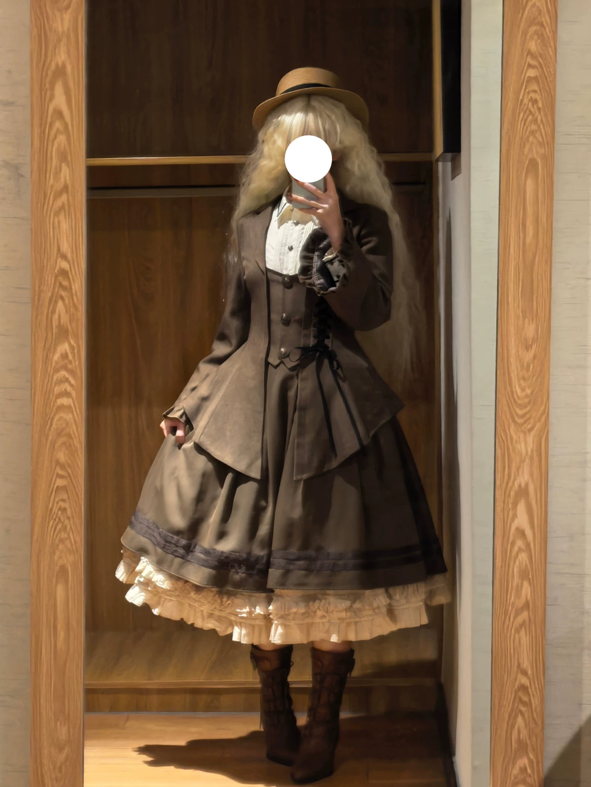 Pemberley Manor - Classic Lolita Slim Fit Coat, Notched Lapel Collar 45971:869904