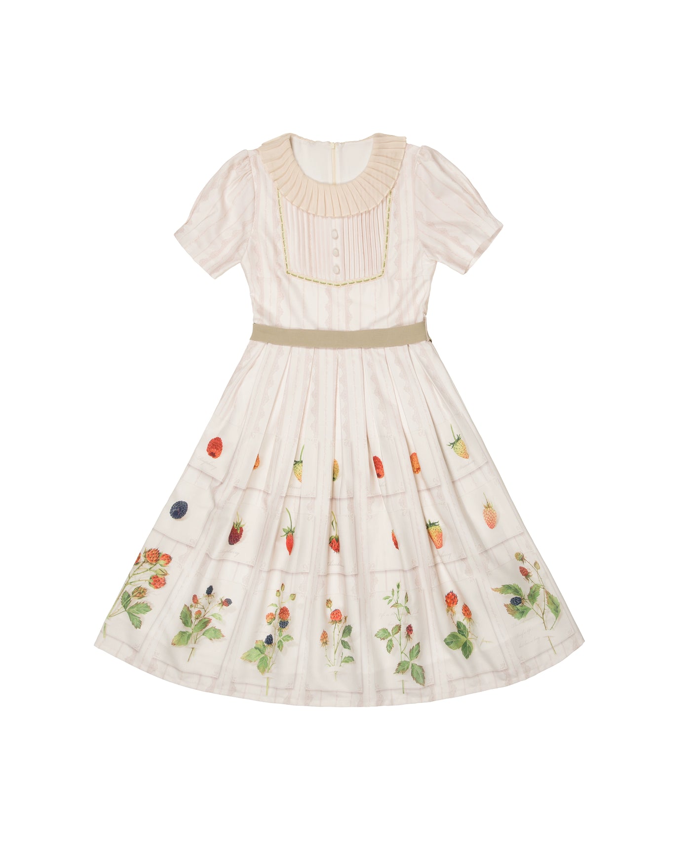 MOU~Moumier&Raspberry~Daily Lolita Dress Beige Short-Sleeve OP S beige 