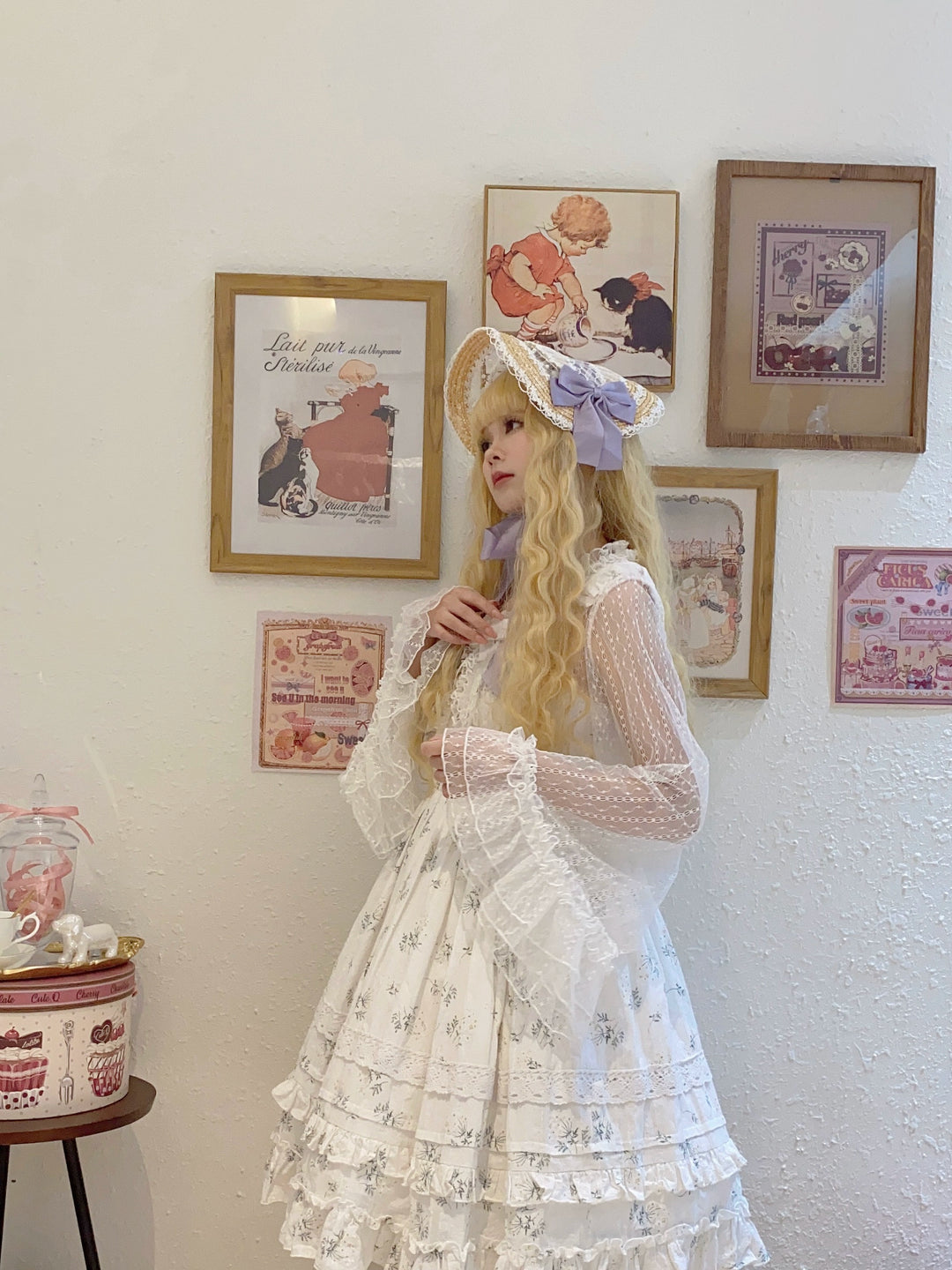 Magic Tea Party~Flower~Classic Lolita Tulle Cardigan with Princess-Sleeves