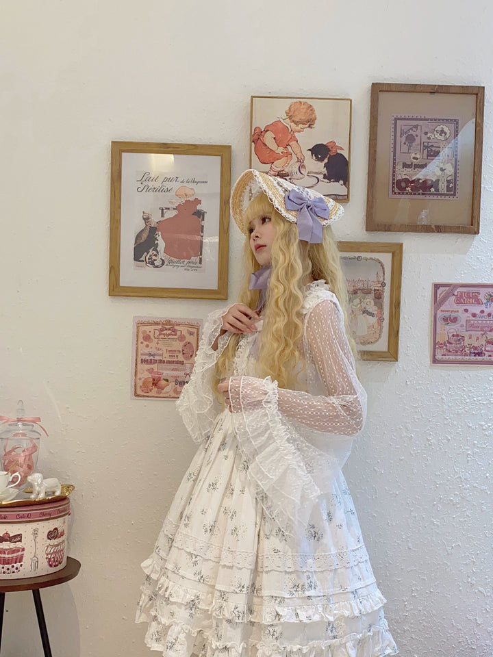 Magic Tea Party~Flower~Classic Lolita Tulle Cardigan with Princess-Sleeves