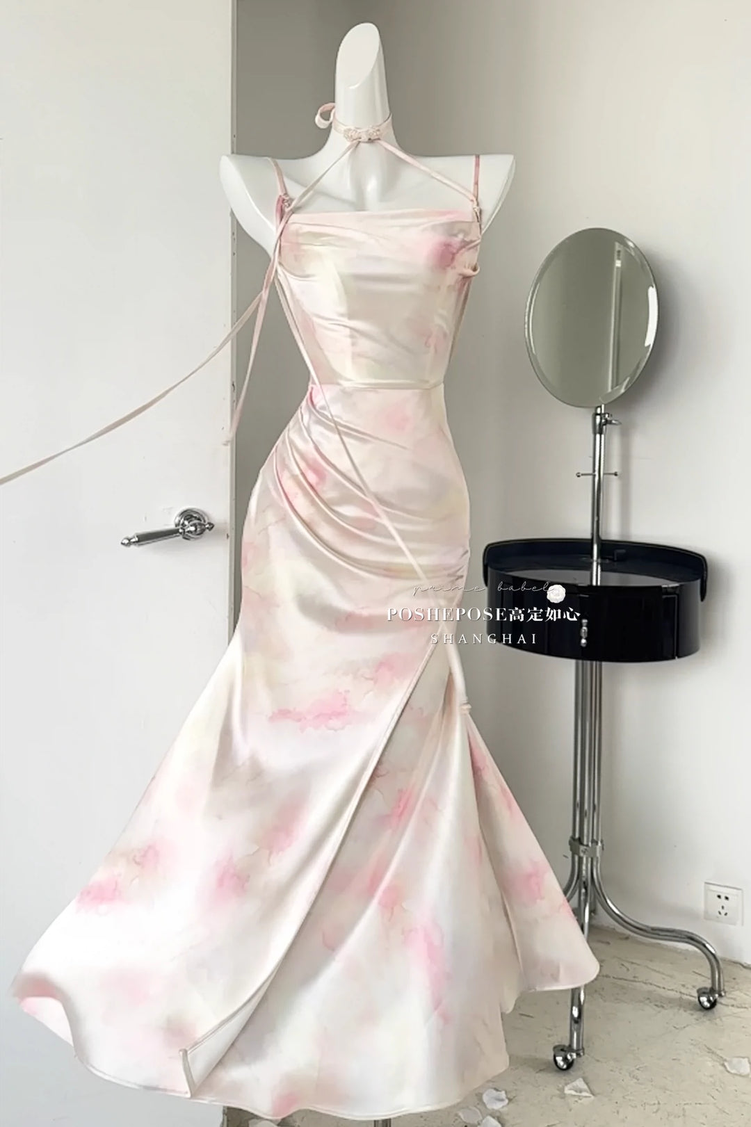 POSHEPOSE~Premium Beauty~Elegant Lolita Dress High-end Fish Tail Long Dress fish tail long skirt XS 