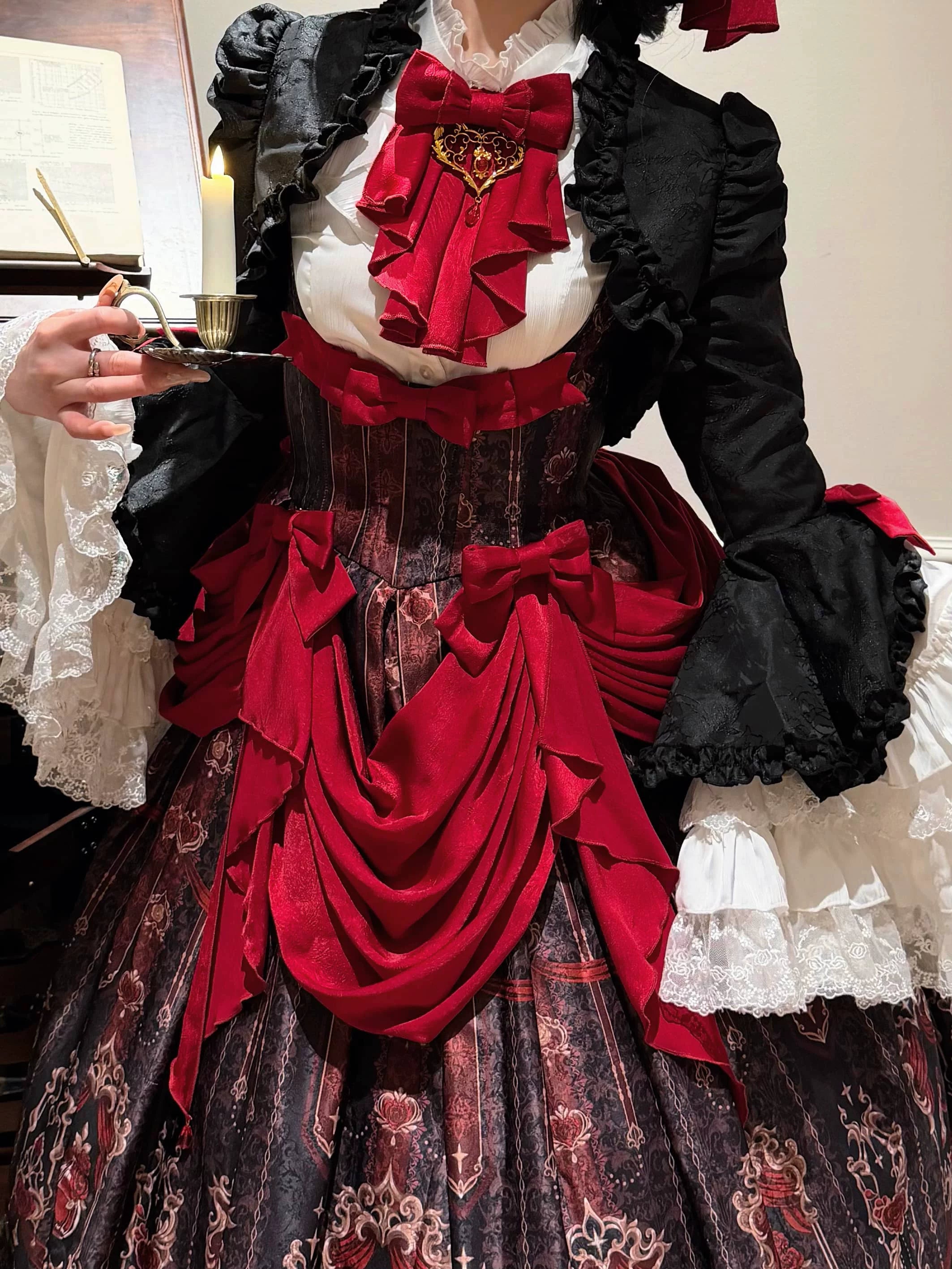 Perfume Bottle - Gothic Lolita Bust-support Printed JSK Dress Set 45738:860419