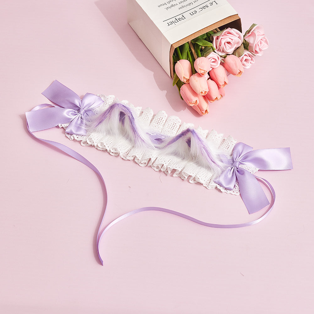Sugar Time - Kawaii Lolita Cat Ears Design Headband a light purple cat ears headband