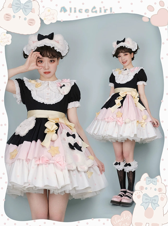 Alice Girl~Sweet Lolita Dress~Candy Cat OP Dress   