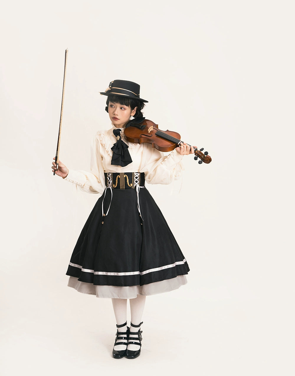Miss Point~Golden Movement~Elegant Lolita Fishbone Skirt Customized 32242:381304