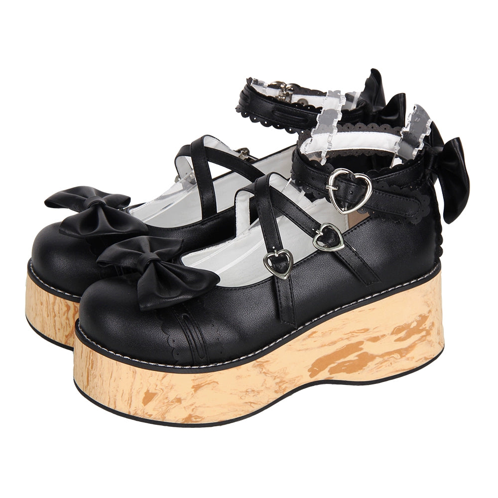 Angelic Imprint - Princess Lolita Platform Shoes, Wood Grain Sole 42465:741026