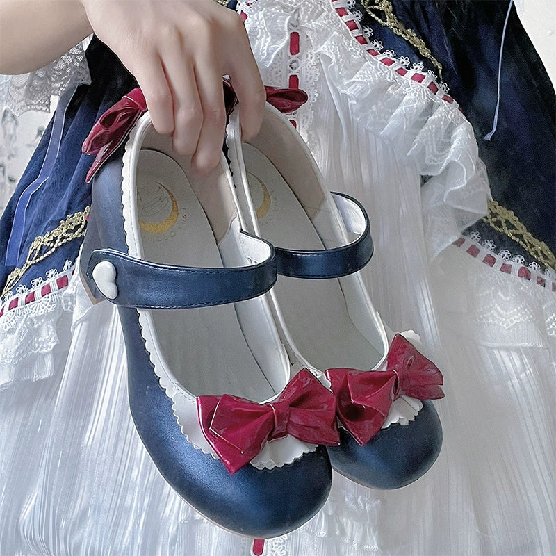 Fairy Godmother~Elegant Lolita Heels Shoes Mary Jane Shoes 34 Snow white Princess - medium heels 