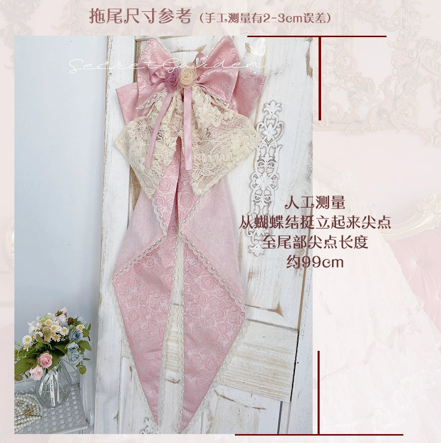 MieYe - Diana Rose - Bridal Lolita Dress Short Wedding OP with Accessories 41638:708640