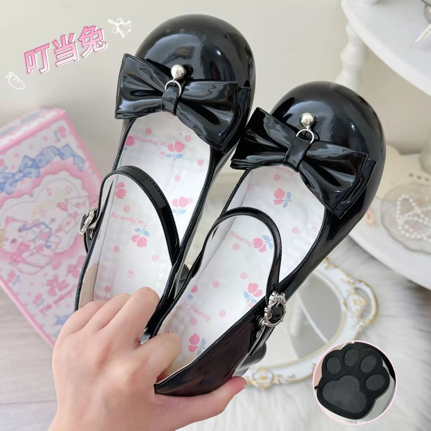 Dingbell Bunny - Sweet Lolita Round Toe Shoes, Cat Paw Heel 45672:858039