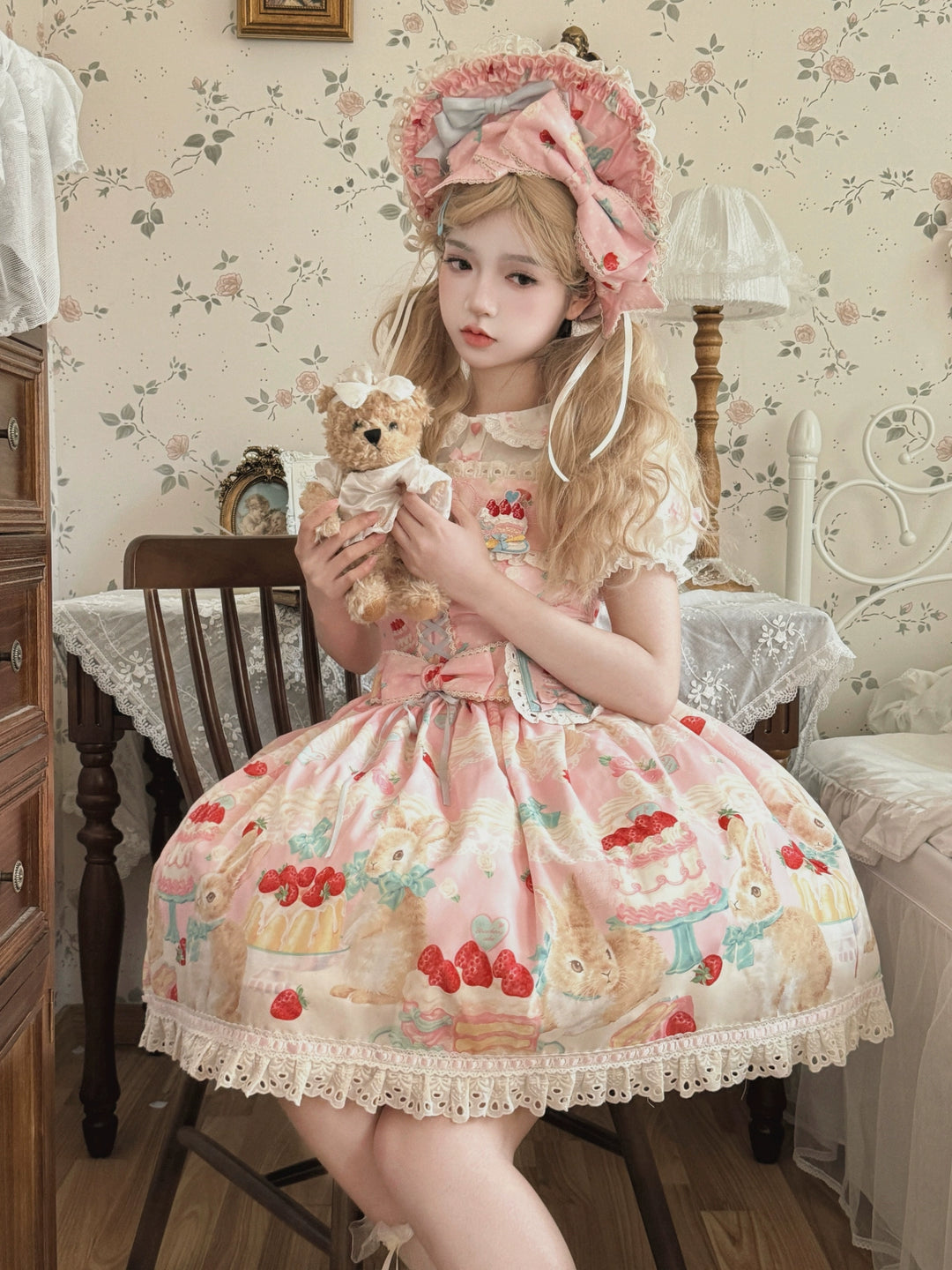 Dark Star Island~Honey Bunny Cake~Sweet Lolita JSK/OP/Strap SK/Shirt 39864:638918