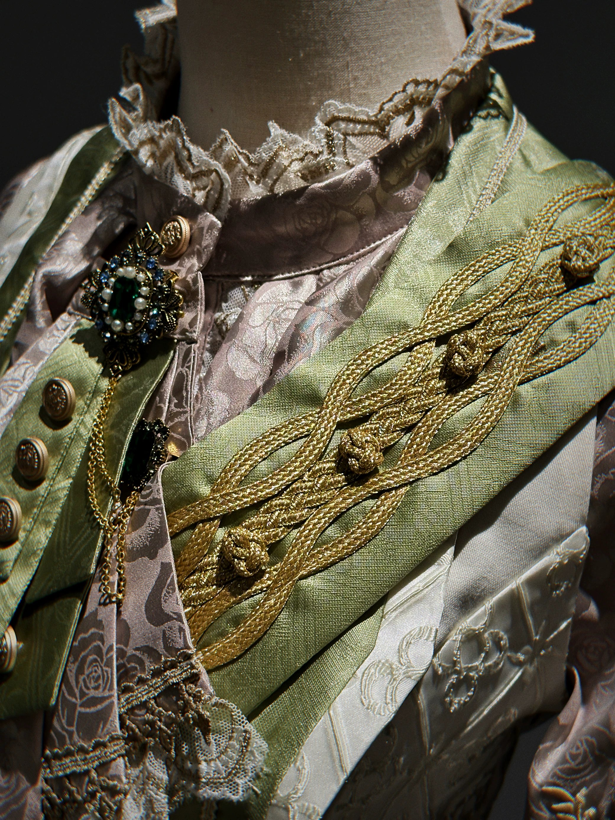 Narsesus - Ouji Lolita Pants Suit Retro European Prince Cape Shirt Vest