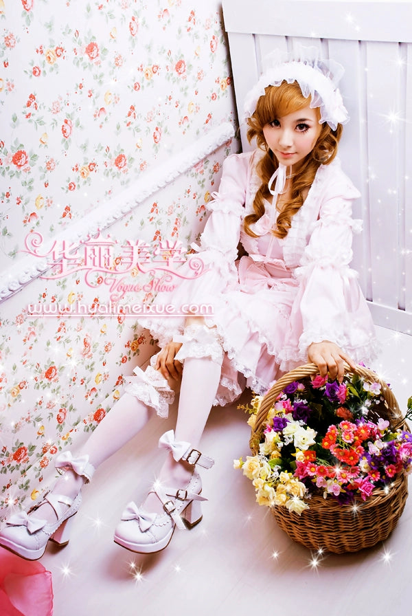 (Buyforme)Antaina~Lolita Punk Bow Mid-Heel Multicolor Shoes 28914:325420
