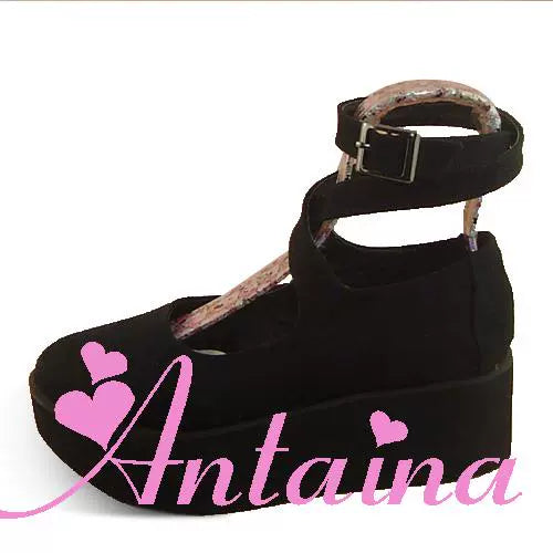 (BFM)Antaina~Punk Lolita High Platforms Shoes Lolita Ankle Strap Shoes   