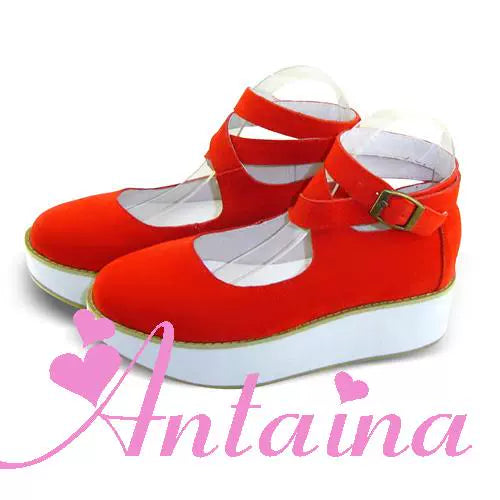 (BFM)Antaina~Punk Lolita High Platforms Shoes Lolita Ankle Strap Shoes   