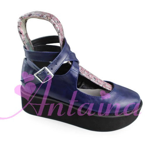(BFM)Antaina~Punk Lolita High Platforms Shoes Lolita Ankle Strap Shoes   