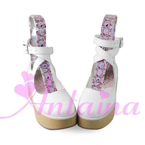 (BFM)Antaina~Punk Lolita High Platforms Shoes Lolita Ankle Strap Shoes   