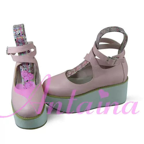 (BFM)Antaina~Punk Lolita High Platforms Shoes Lolita Ankle Strap Shoes   