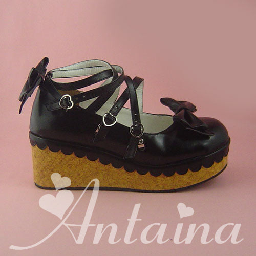 (Buyforme)Antaina~Lolita Bow Platform Shoes Multiple Colors   
