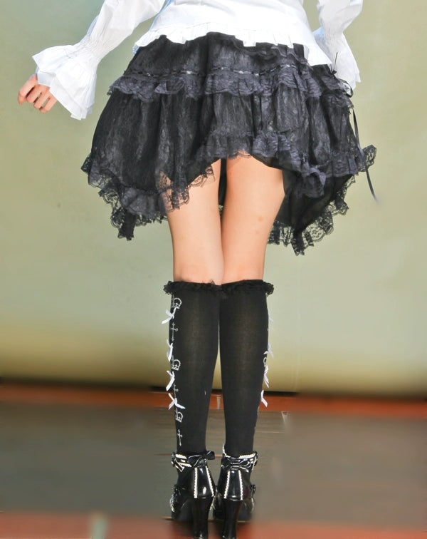 (BFM)G.L.P~Rococo Lolita Skirt Irregular Lace Skirt   