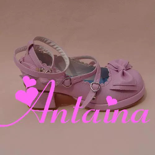 Antaina~Sweet Chunky Heels Lolita Shoes Size 37-40   