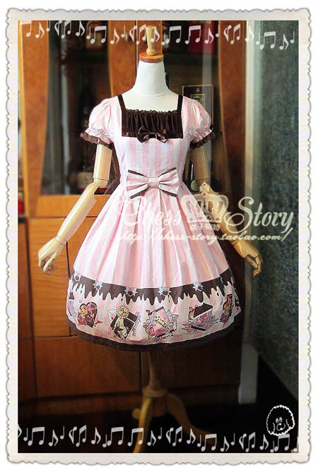 Chess Story~Chocolate Party~ Sweet Lolita Pink OP Dress   