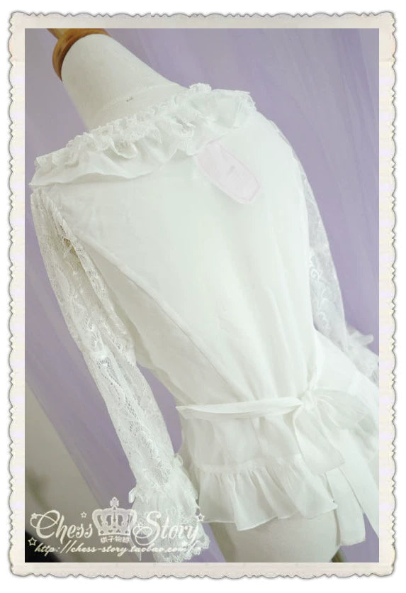Chess Story~Le jardin de versailles~Elegant Lolita Lace Mid-Sleeve Shirt   
